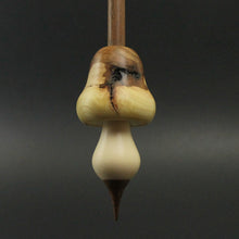 Load image into Gallery viewer, Mushroom support spindle in elm burl, holly, and walnut