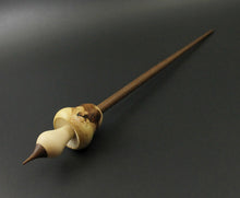 Load image into Gallery viewer, Mushroom support spindle in elm burl, holly, and walnut