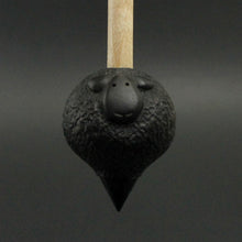 Load image into Gallery viewer, Sheep support spindle in African blackwood and curly maple