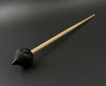 Load image into Gallery viewer, Sheep support spindle in African blackwood and curly maple