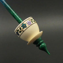 Load image into Gallery viewer, Teacup spindle in holly and hand dyed curly maple
