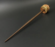 Load image into Gallery viewer, Cauldron spindle in flame box elder and walnut (<font color="red"<b>RESERVED</b></font> for Mindy)