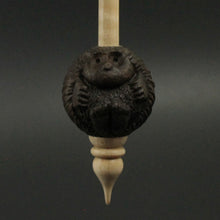 Load image into Gallery viewer, Hedgehog bead spindle in walnut and curly maple
