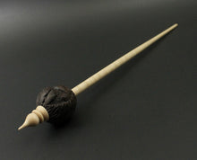 Load image into Gallery viewer, Hedgehog bead spindle in walnut and curly maple