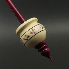 Load image into Gallery viewer, Cauldron spindle in holly and hand dyed curly maple