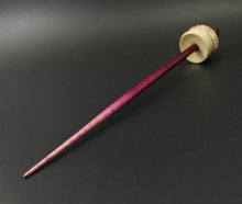 Load image into Gallery viewer, Cauldron spindle in holly and hand dyed curly maple