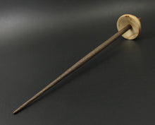 Load image into Gallery viewer, Tibetan style spindle in flame box elder burl and walnut
