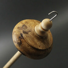 Load image into Gallery viewer, Drop spindle in maple burl and curly maple