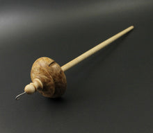 Load image into Gallery viewer, Drop spindle in maple burl and curly maple