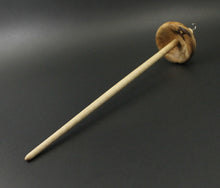 Load image into Gallery viewer, Drop spindle in maple burl and curly maple