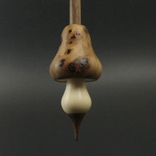 Load image into Gallery viewer, Mushroom support spindle in elm burl, holly, and walnut