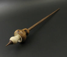 Load image into Gallery viewer, Mushroom support spindle in elm burl, holly, and walnut