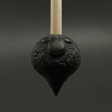 Load image into Gallery viewer, Sheep support spindle in African blackwood and curly maple