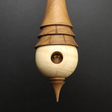 Load image into Gallery viewer, Birdhouse spindle in curly maple and walnut