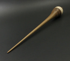 Birdhouse spindle in curly maple and walnut