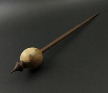 Load image into Gallery viewer, Egg bead spindle in elm burl and walnut