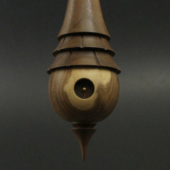 Wee folk spindle in elm and walnut