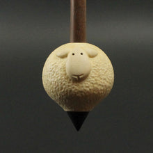 Load image into Gallery viewer, Sheep support spindle in holly and walnut