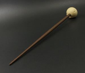 Sheep support spindle in holly and walnut
