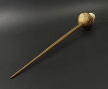 Load image into Gallery viewer, Mushroom support spindle in spalted hackberry, holly, and walnut