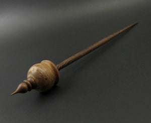 Cauldron spindle in maple burl and walnut