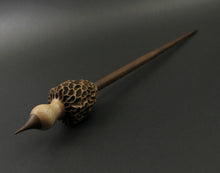 Load image into Gallery viewer, Morel mushroom support spindle in maple and walnut