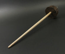 Load image into Gallery viewer, Toadstool stump drop spindle in walnut and curly maple (&lt;font color=&quot;red&quot;&lt;b&gt;RESERVED&lt;/b&gt;&lt;/font&gt; for Alexis)