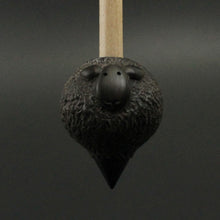 Load image into Gallery viewer, Sheep support spindle in African blackwood and curly maple