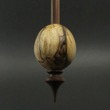 Load image into Gallery viewer, Egg bead spindle in spalted hackberry and walnut