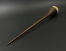 Load image into Gallery viewer, Wee folk spindle in Karelian birch and walnut