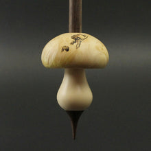 Load image into Gallery viewer, Mushroom support spindle in box elder burl, holly, and walnut