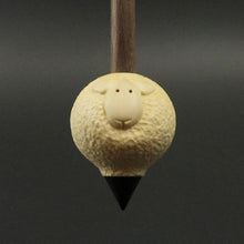 Load image into Gallery viewer, Sheep support spindle in holly and walnut