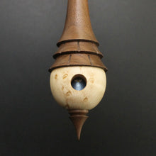 Load image into Gallery viewer, Birdhouse spindle in birdseye maple and walnut