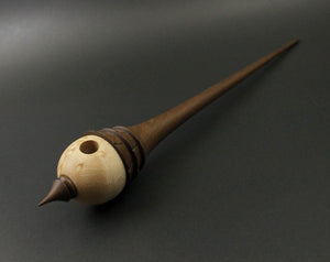Birdhouse spindle in birdseye maple and walnut