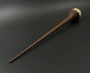 Birdhouse spindle in birdseye maple and walnut