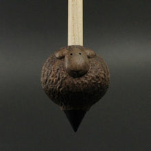 Load image into Gallery viewer, Sheep support spindle in walnut and curly maple