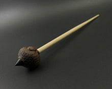 Load image into Gallery viewer, Sheep support spindle in walnut and curly maple