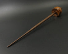Load image into Gallery viewer, Cauldron spindle in amboyna burl and walnut