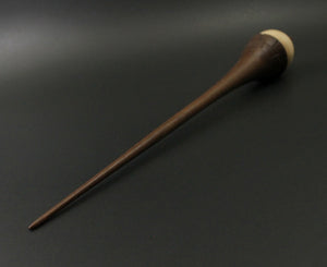 Wee folk spindle in birdseye maple and walnut