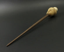 Load image into Gallery viewer, Mushroom support spindle in spalted hackberry, holly, and walnut