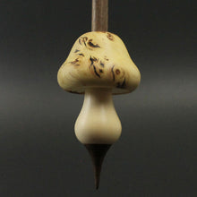 Load image into Gallery viewer, Mushroom support spindle in elm burl, holly, and walnut