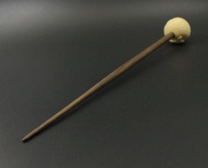 Sheep support spindle in holly and walnut