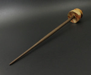 Teacup spindle in flame box elder and walnut