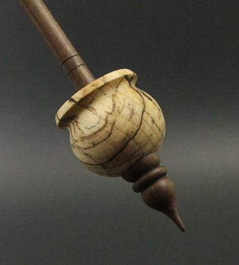 Cauldron spindle in spalted hackberry and walnut