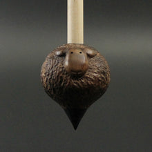 Load image into Gallery viewer, Sheep support spindle in walnut and curly maple