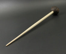 Load image into Gallery viewer, Sheep support spindle in walnut and curly maple