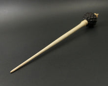 Load image into Gallery viewer, Dragon egg bead spindle in East Indian rosewood and curly maple