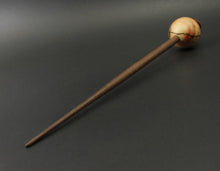 Load image into Gallery viewer, Egg bead spindle in flame box elder and walnut