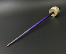 Load image into Gallery viewer, Cauldron spindle in holly and hand dyed curly maple