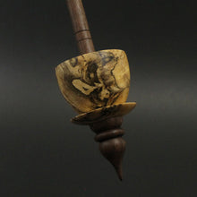 Load image into Gallery viewer, Teacup spindle in spalted hackberry and walnut